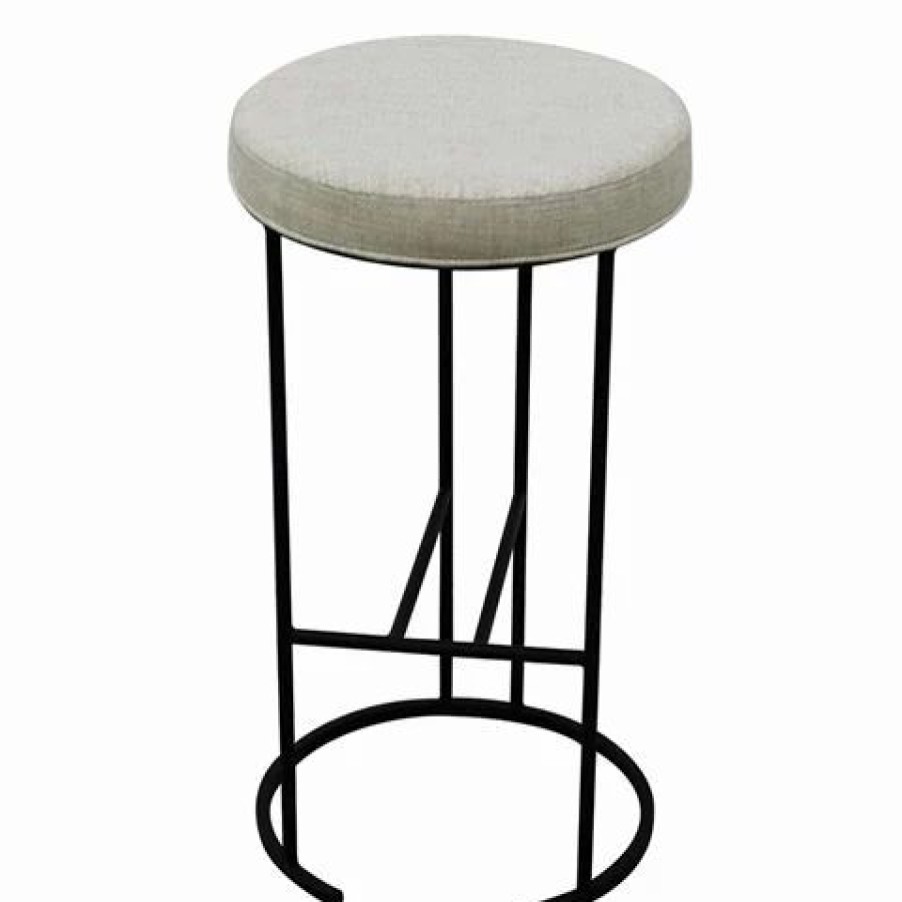 Furniture * | Cafe Lighting Blackley Black Iron Kitchen Stool Li Natural