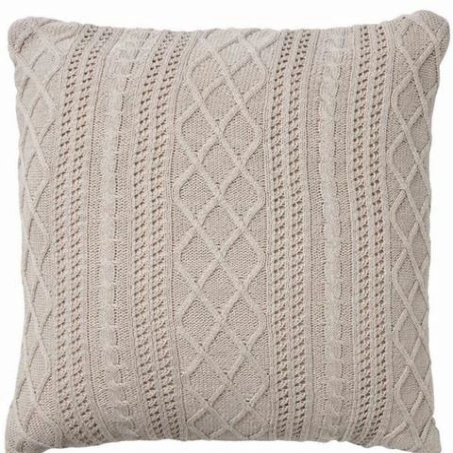 Cushions * | Paloma Cable Knit Cushion Vervier Sand 50X50Cm