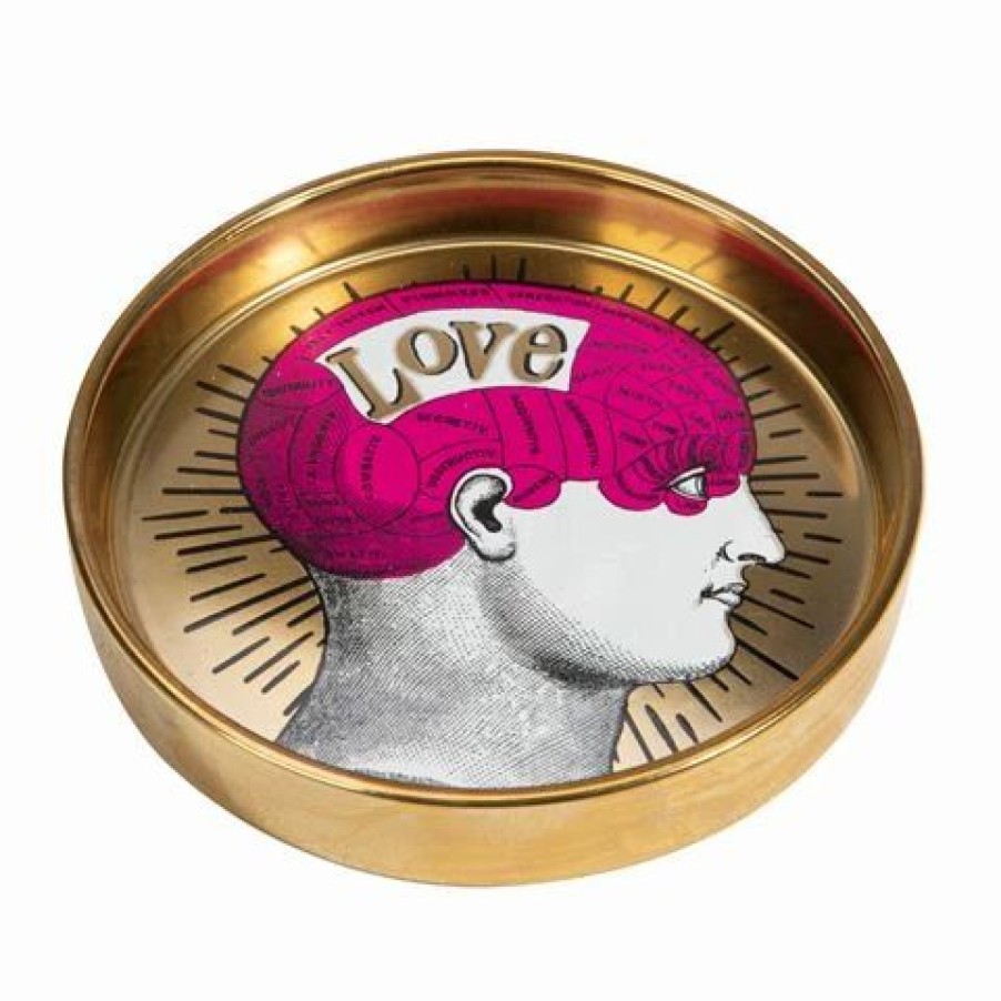 Furniture * | Luxe By Peter'S Phrenology Round Dish Dark Pink 13Cm