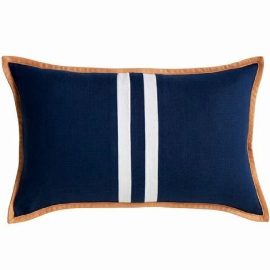 Cushions * | Paloma Riva Navy Linen 30X50Cm