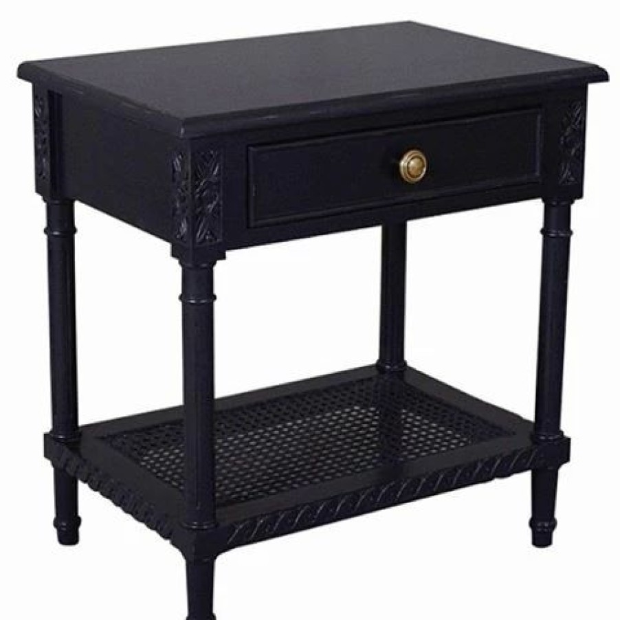 Furniture * | Dasch Polo Bedside/Side Table Black