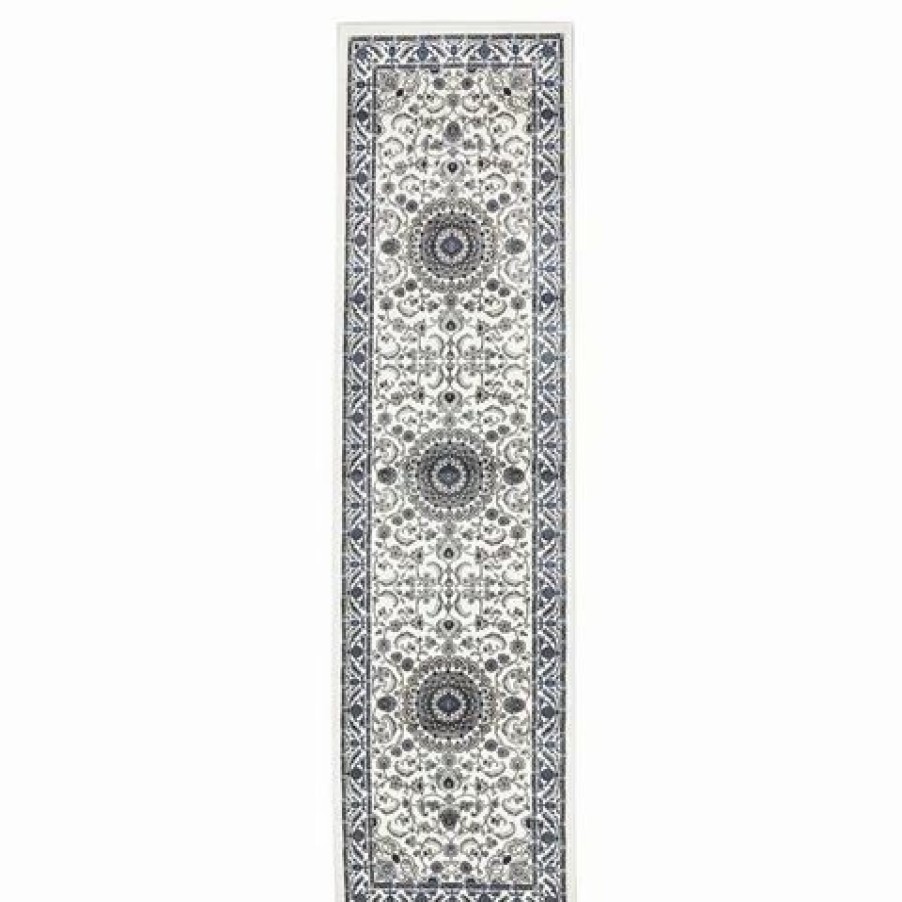 Rugs * | Tapete Rug Sydney Medallion Runner Rug White 300X80Cm