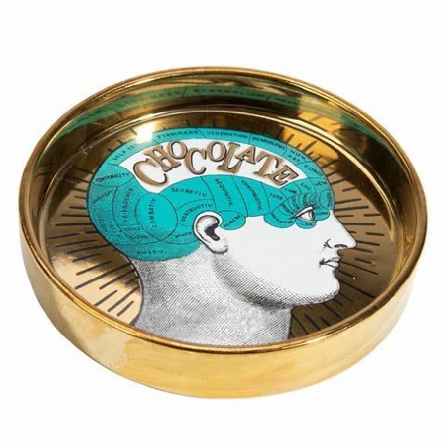 Furniture * | Luxe By Peter'S Phrenology Round Dish Blue 13Cm