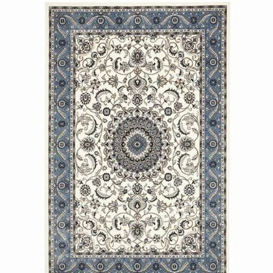 Rugs * | Tapete Rug Sydney Medallion Rug Blue & White 400X300Cm