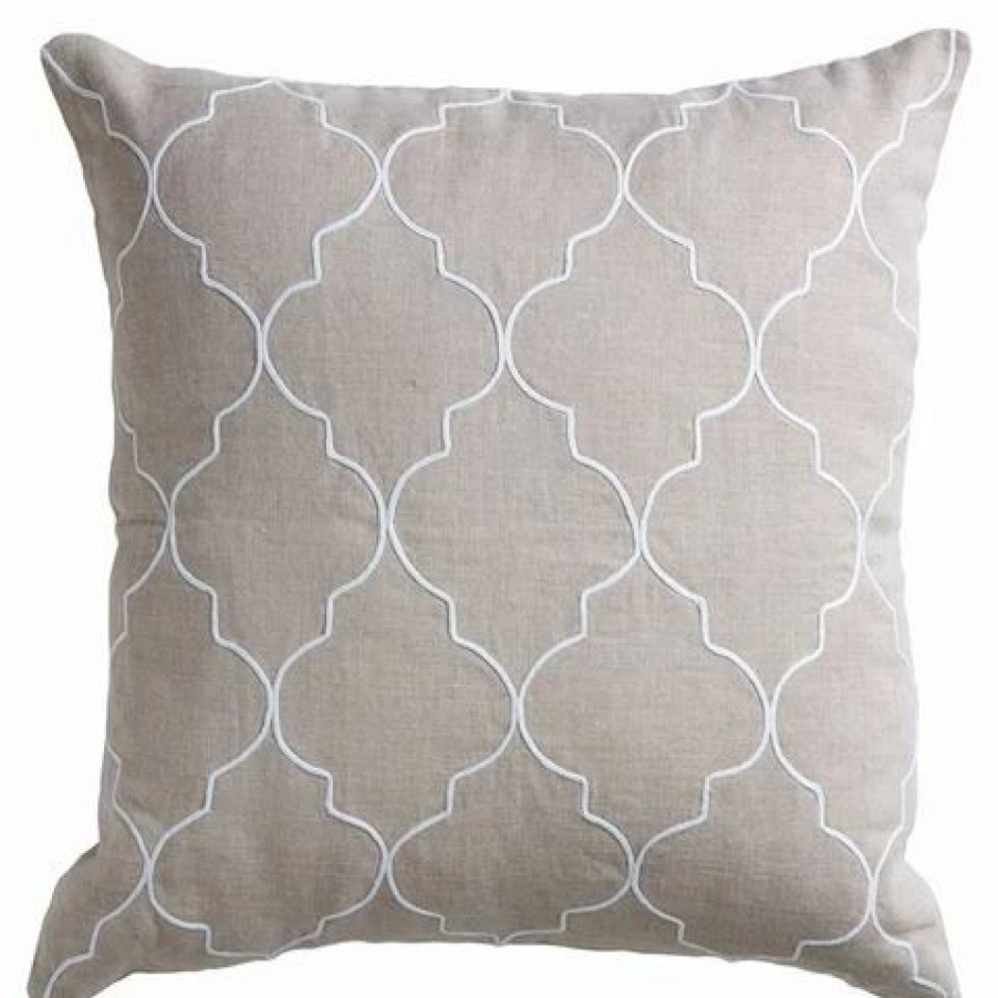 Cushions * | Paloma Mykonos Linen Cushion Sand 50X50Cm